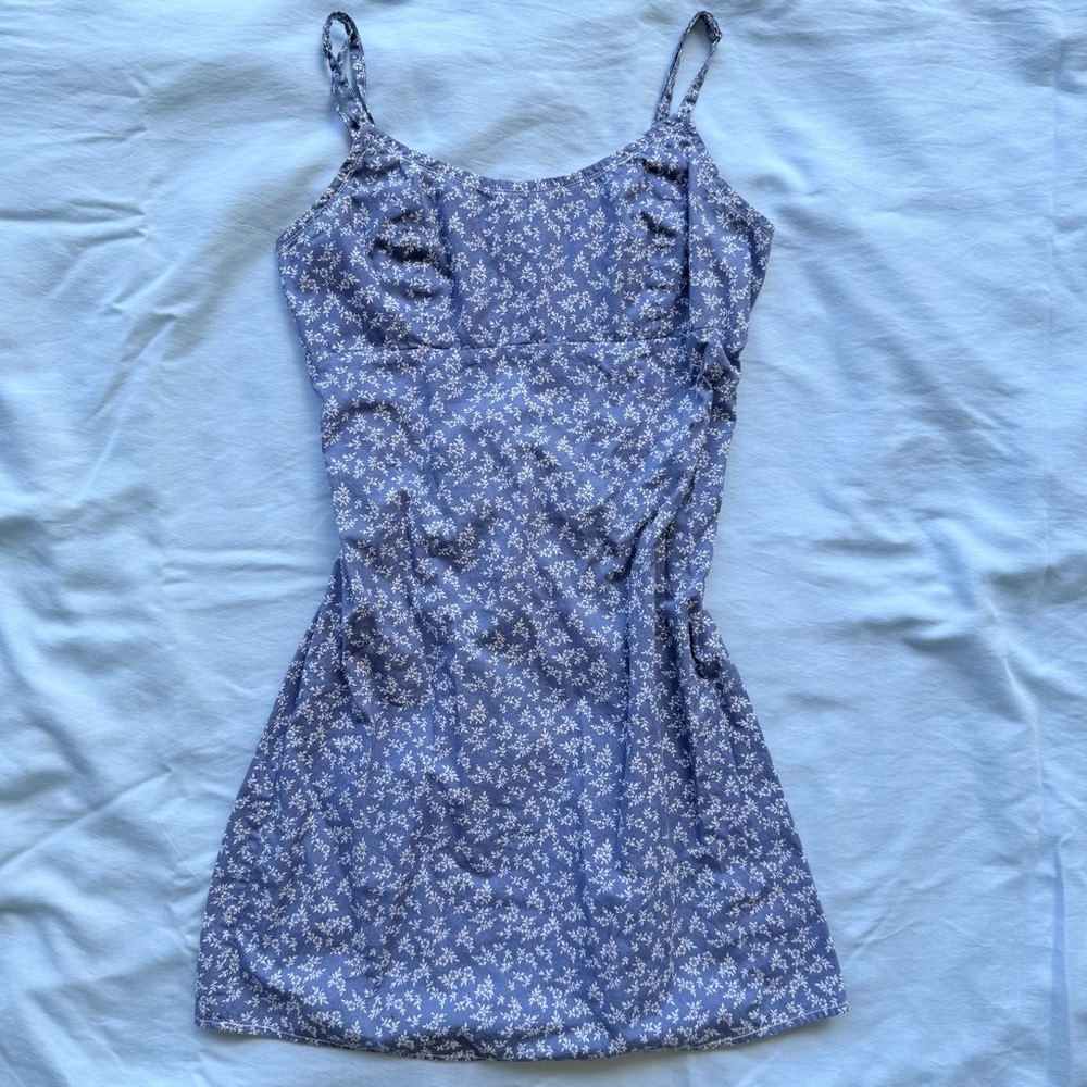 Brandy Melville Floral Blue Mini Dress